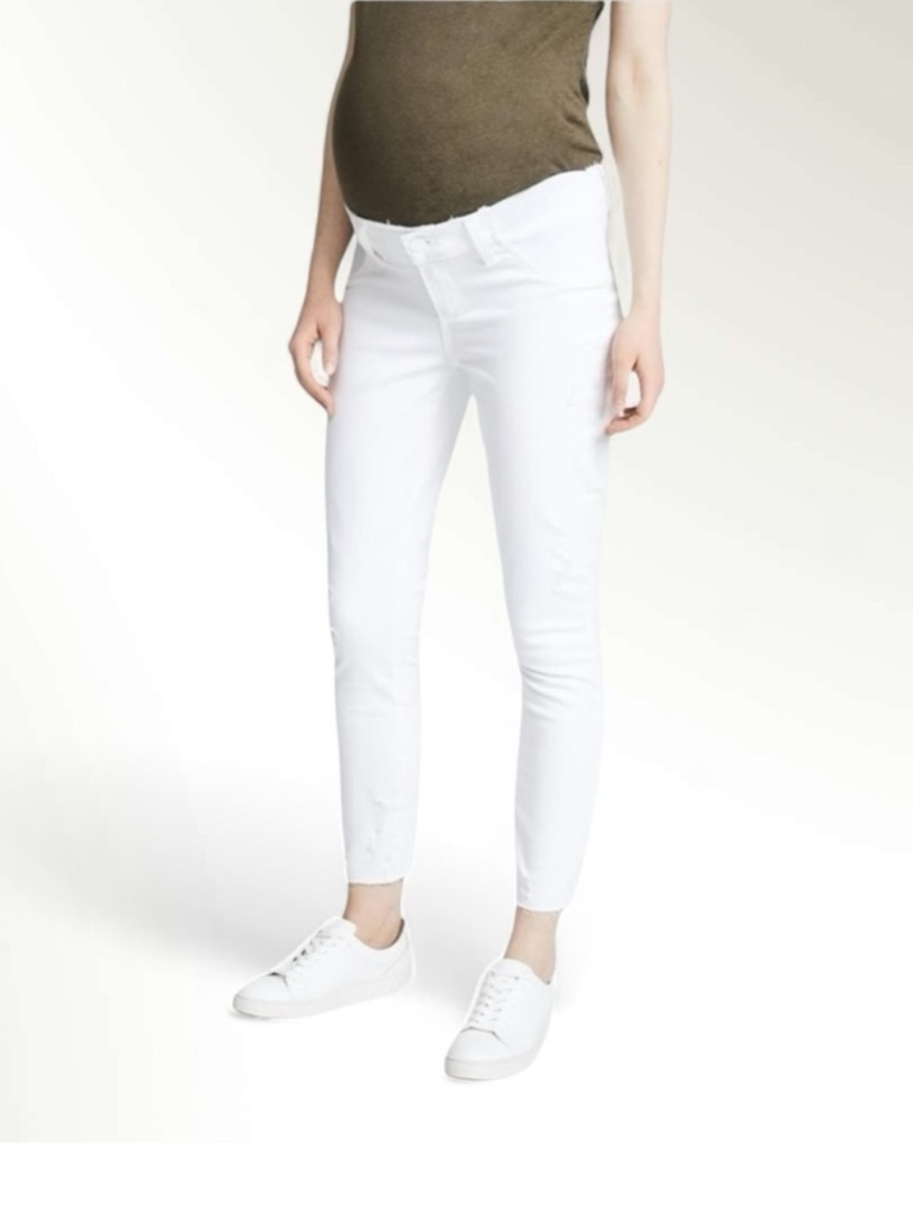 Paige white maternity pants size 26 vertigo crop